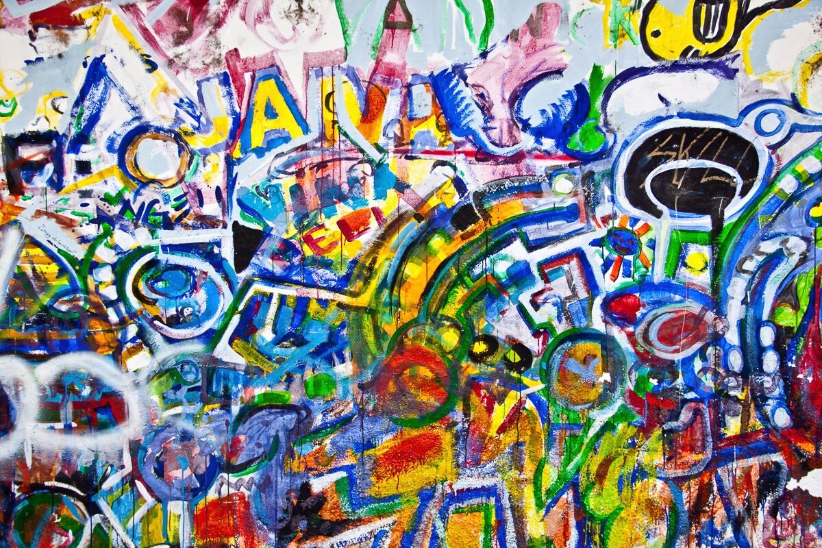 Fototapete PAPERMOON "Graffiti", bunt, B:3m L:2,23m, Vlies, Tapeten, Fototapete