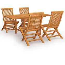 Helloshop26 - Gartenmöbelset 5-teilig Massivholz Teak 02_0016569