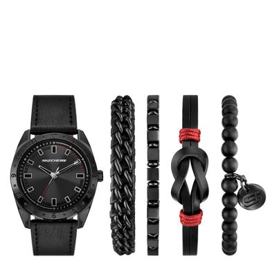 Quarzuhr SKECHERS "SETS", schwarz, Armbanduhren, Herren, Quarzuhr, Armbanduhr, Herrenuhr, Ideal auch als Geschenk, analog