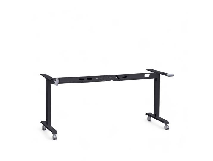 Klapptischgestell mit Rollen Tradingzone Kos 120x60 cm, Schwarz, Neu, Bürotisch - für Büro oder Homeoffice