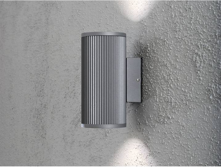 Konstsmide Siracusa Up & Down grau lackiertes Aluminium, klares Glas, Reflektor 7514-300