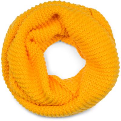 Loop STYLEBREAKER "Strick Loop Wellenmuster", Damen, gelb, Obermaterial: 100% Polyacryl PAN., Modisch, Modetücher Loop