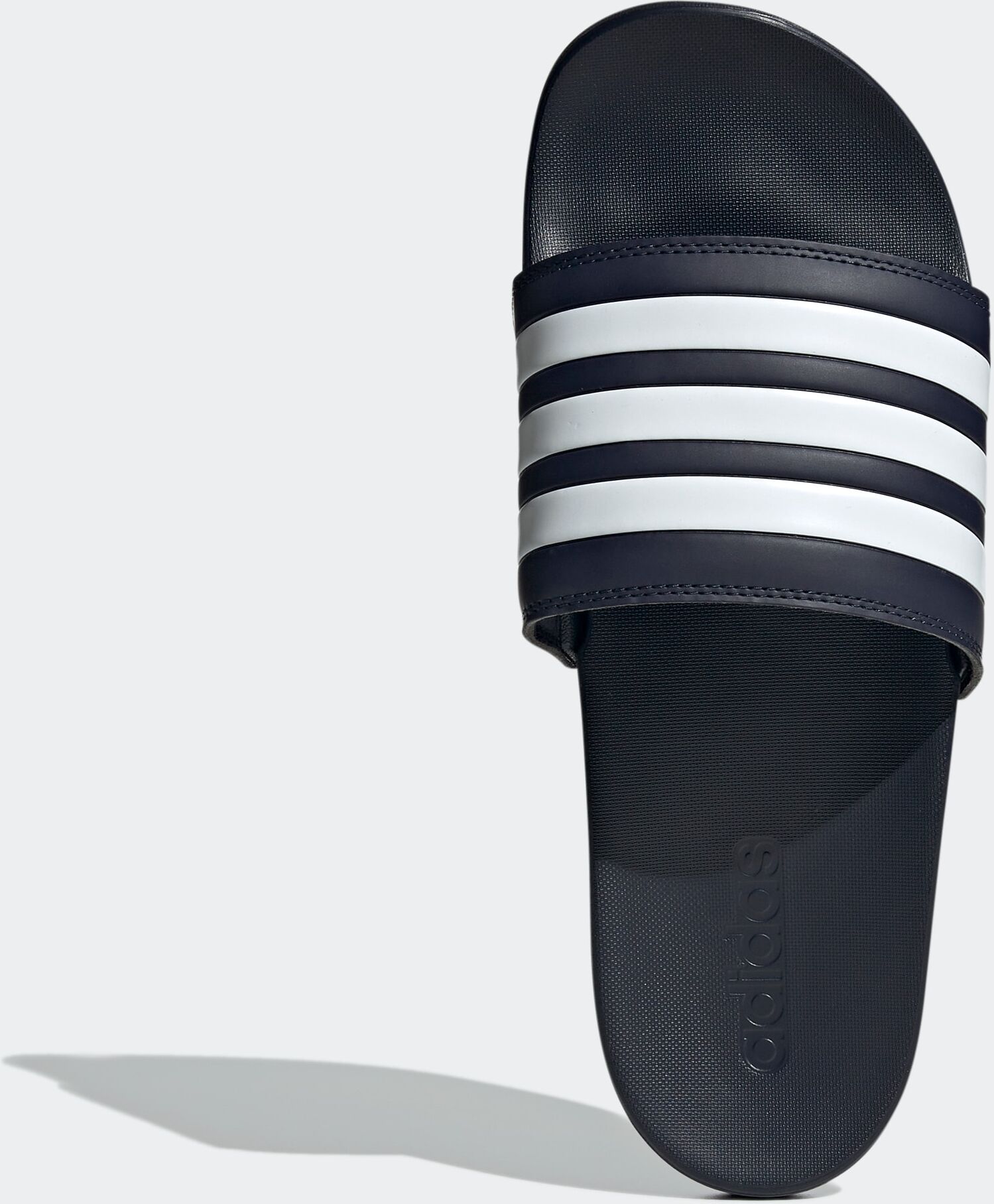 Badesandale ADIDAS SPORTSWEAR "COMFORT ADILETTE", Damen, Gr. 39, blau (legend ink, cloud weiß, legend ink), Synthetik, Schuhe Badesandale, Badelatschen legend ink, cloud weiß, legend ink 39