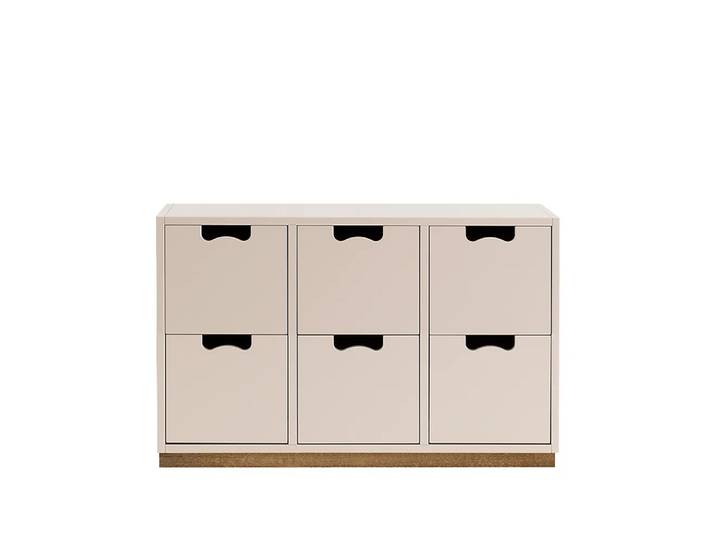 Asplund Snö B2 Kommode Rose, Eichensockel