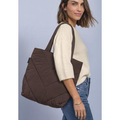 Shopper STREET ONE, Damen, auburn braun, Stoff, Materialmix, Taschen Shopper, mit Struktur