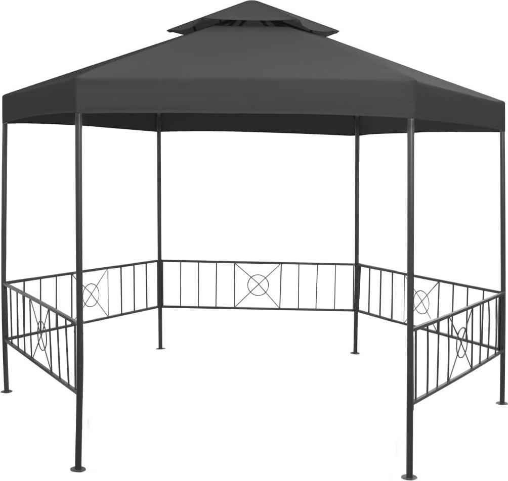 Gartenpavillon 323x275x265 cm Anthrazit