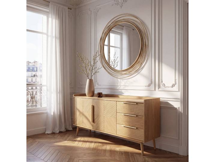 Vintage-Sideboard mit 2 Türen und 3 Schubladen, 161 cm