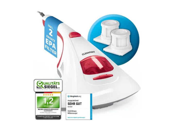 CLEANMAXX Matratzenreinigungsgerät mit UV-C-Licht 300W , weiss (bunt), B:25cm H:12cm, Mehrzwecksauger, Matratzenreinigungsgerät