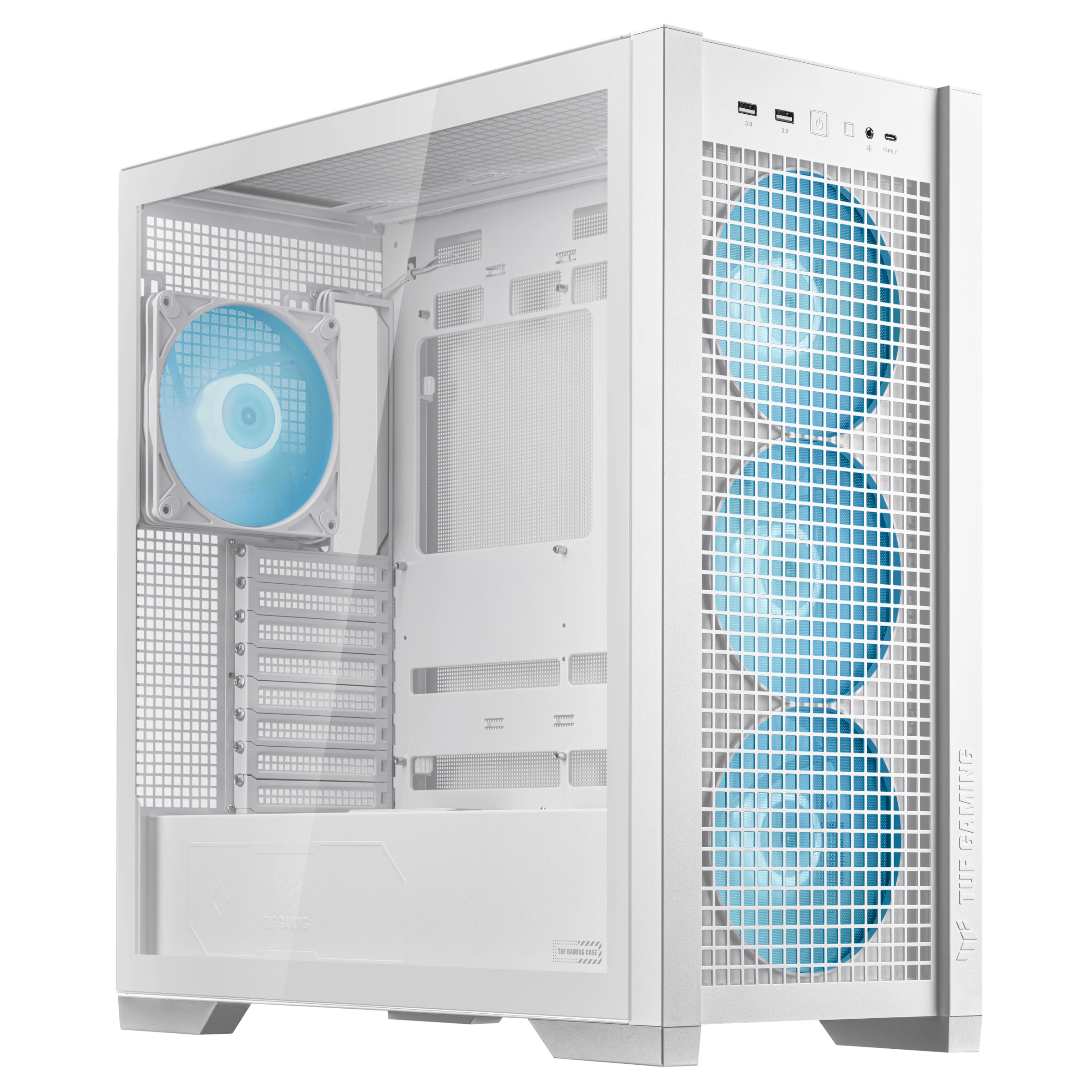 ASUS TUF Gaming GT302 Gaming PC Gehäuse Midi-Tower Weiß Seitenfenster