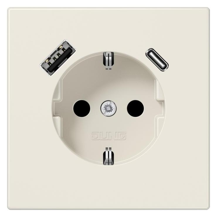 JUNG LS1520-15CA m.USB Typ AC Steckdose SCHUKO (LS1520-15CA)