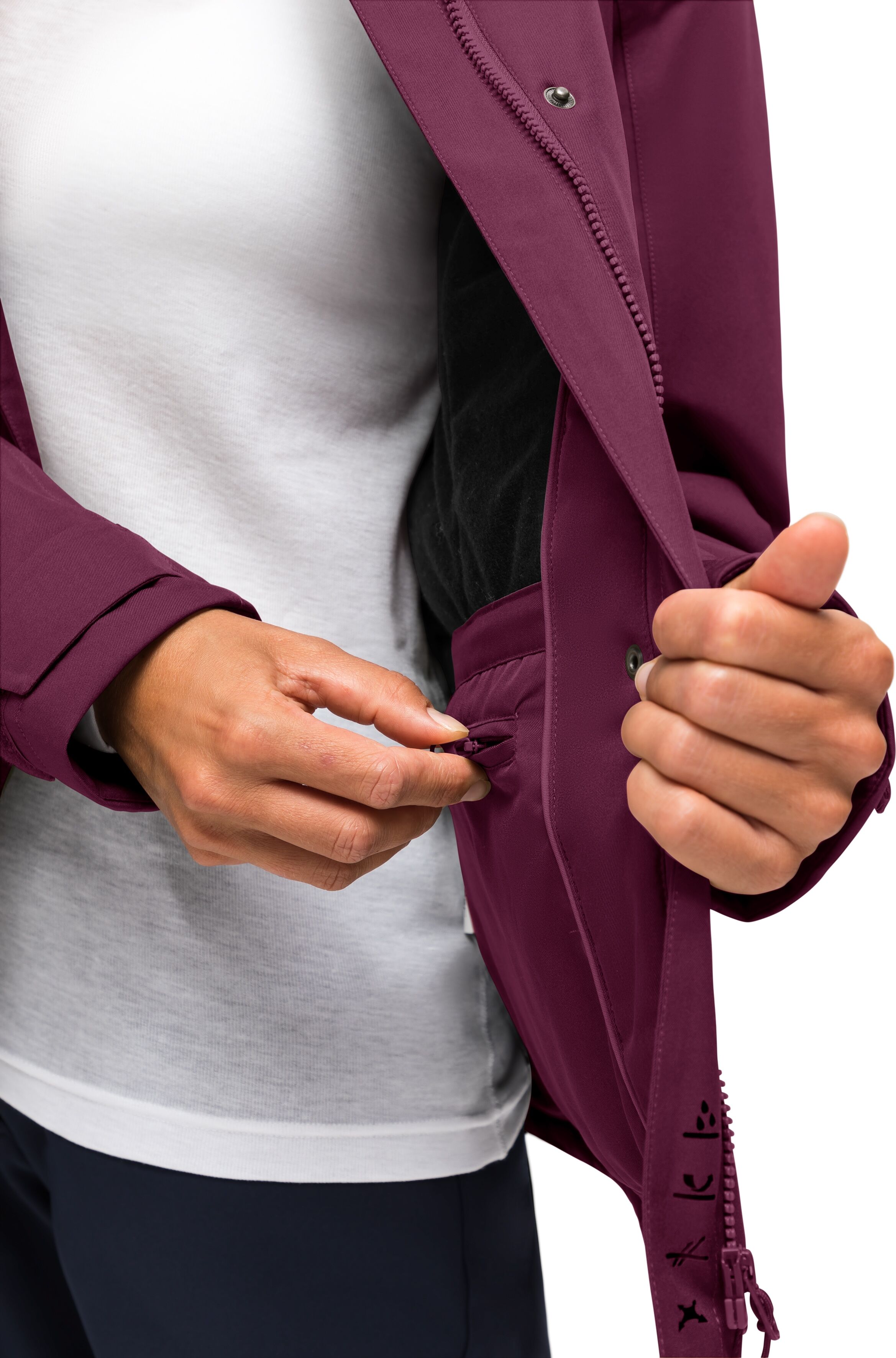 Maier Sports "Lisbon" warme Damen Jacke, wattierte Regenjacke, wasserdicht + atmungsaktiv
