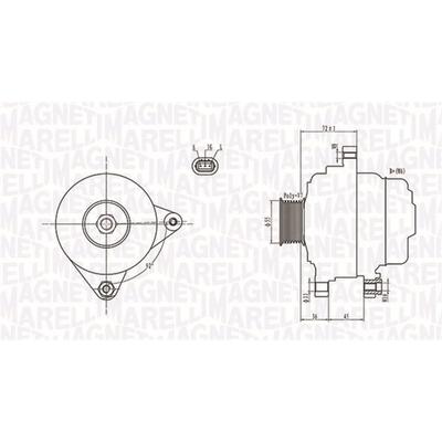 MAGNETI MARELLI Generator 063731792010 für TOYOTA