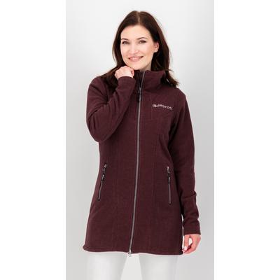Fleecejacke DEPROC ACTIVE "GLORY APRIL", Damen, Gr. 46 (L), lila (berry), Fleece, 100% Polyester, figurbetont hüftbedeckend, gerader Abschluss, Jacken Fleecejacke, mit 2-Wege-Reißverschluss