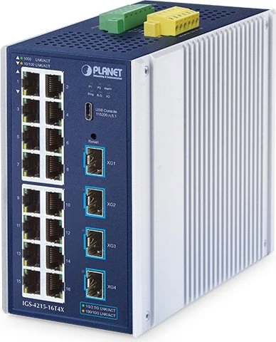 Planet Technology Industrial L2/L4 16-Port Managed Switch IGS-4215-16T4