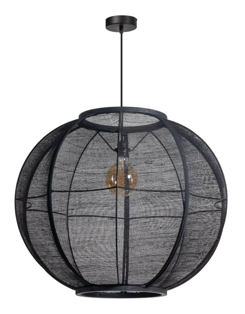 ETH Bohemian hanglamp Fabric zwart Ø 78cm