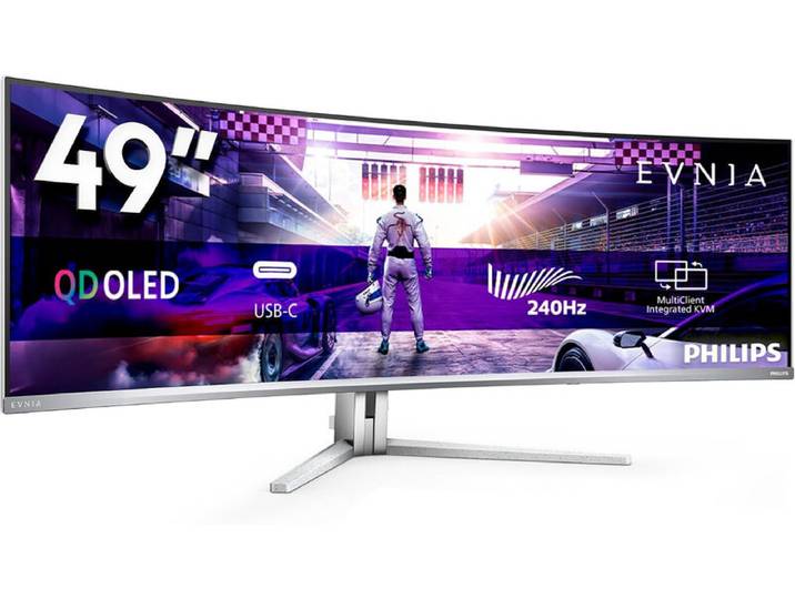 Philips Evnia 49M2C8900/00 49 DQHD 240 Hz FreeSync Premium Pro QD-OLED gebogen gamingmonitor