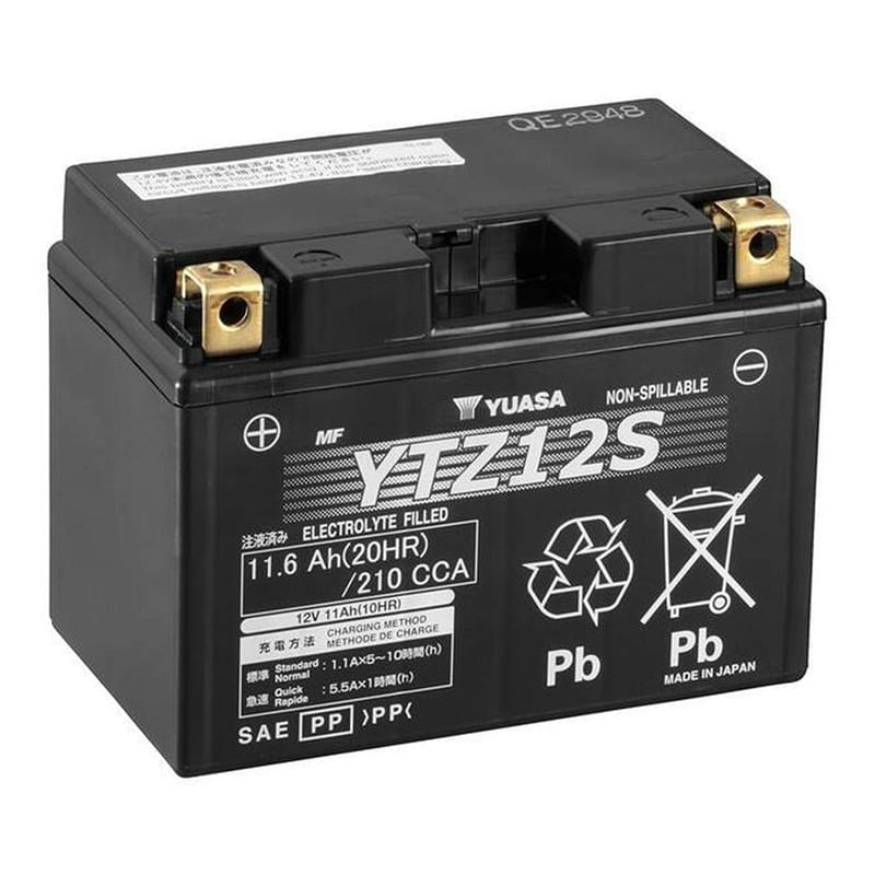 Batterie AGM Yuasa YTZ12S 12V 11Ah Activée Usine