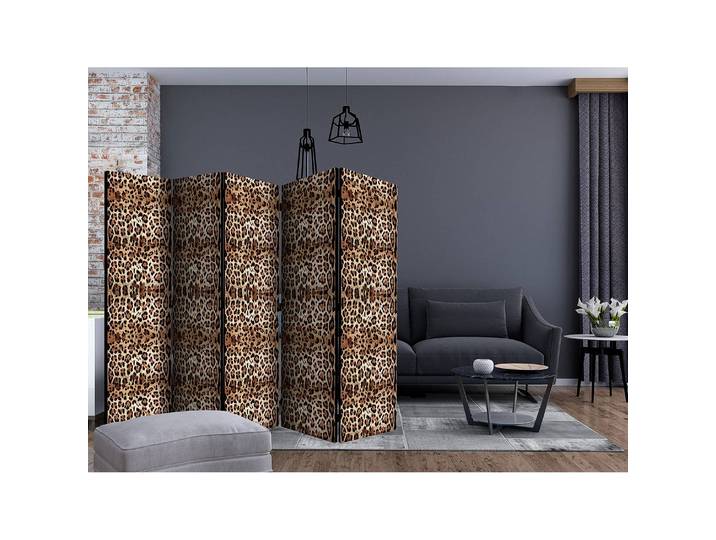Paravent Animal Theme Vlies / Buche Braun 225 x 172cm