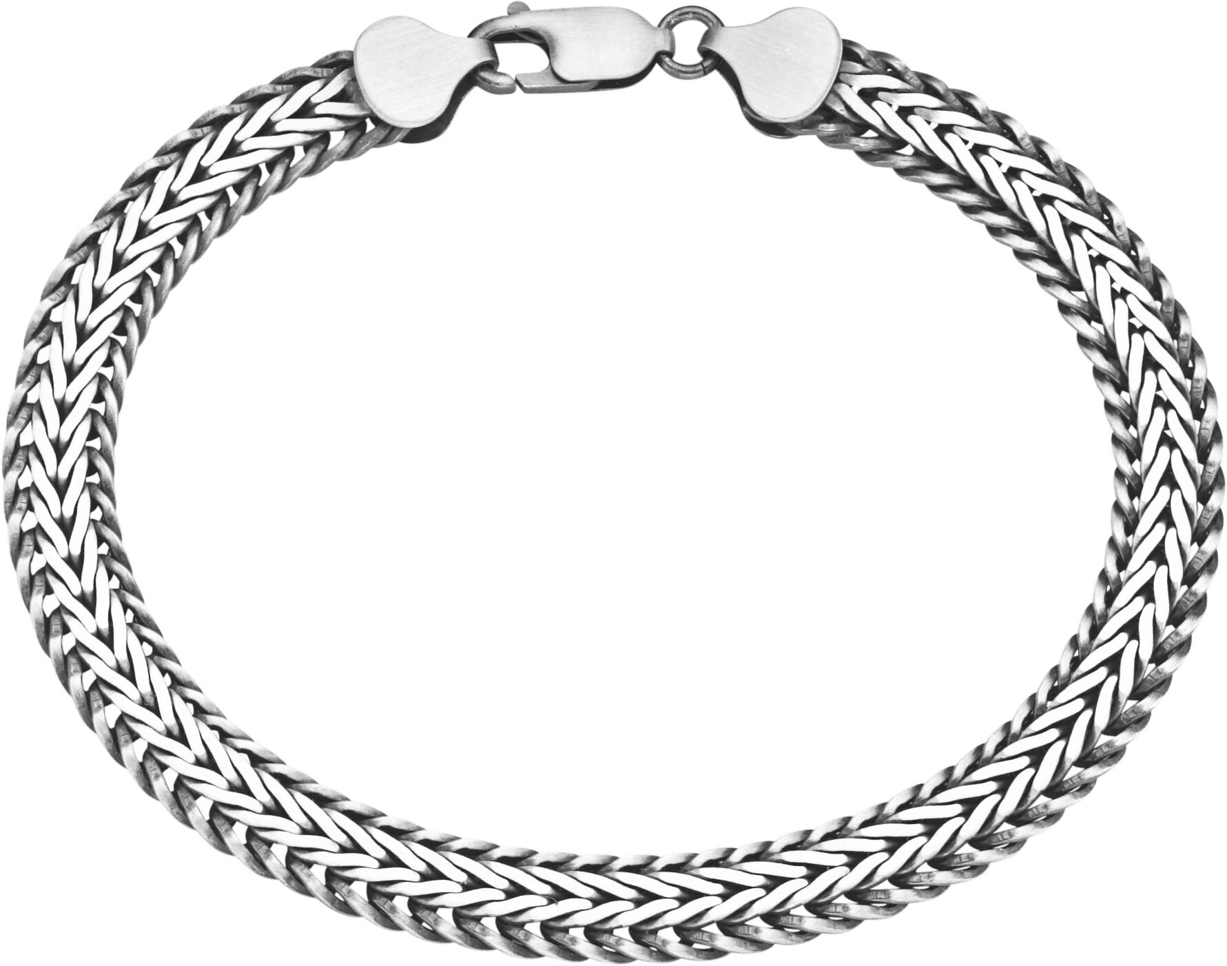 Armband "Geflochtene Fantasiekette, massiv, Silber 925" Gr. 21, silber, GIORGIO MARTELLO MILANO, Armbänder, Damen, 21cm, Armband