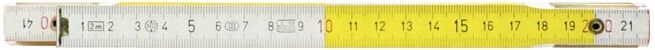 Mètre pliant, bois, blanc/jaune, 2 m ; KS Tools (300.0063)