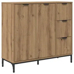 vidaXL Sideboard Eiche handwerklich 89,5 x 33 x 82 cm Holzwerkstoff