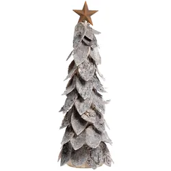 Chic Antique Deko Weihnachtsbaum aus Birkenrinde mit Stern, H47,5/Ø19 cm natur