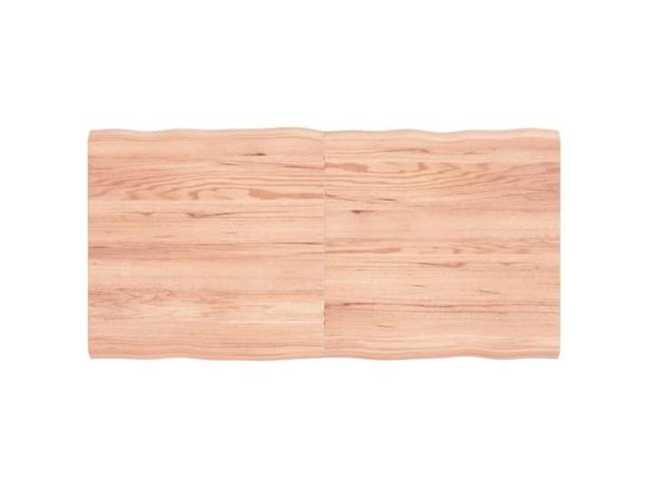 PTUGUOF Massivholz Tischplatte 120x60 cm Klappbar Eiche Lackiert, Baumkante, Handgefertigt, Für Untergestelle, Platzsparend