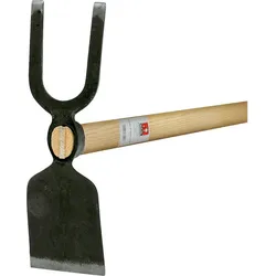 Ideal-Gartenhacke Breitblatt, 2 Zinken Eschenstiel