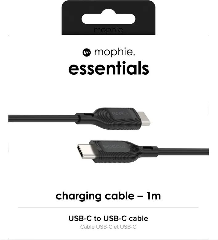 Zagg Mophie Essentials Black / Cable Usb-C (M) A Usb-C (M) 1M