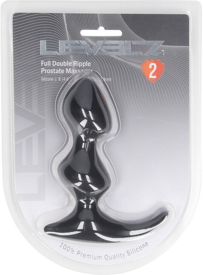 Levelz Massager Prostatique Silicone Double Ondulé Complet - Noir