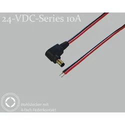 BKL 075902 - Adapterkabel, gewinkelt, 1500 mm, 2,1 mm, 24 V DC, 10 A