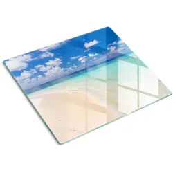 GLASPLATTE 60x52 cm Malediven Strand