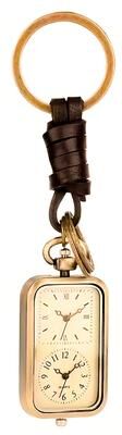 ModernMart Vintage Bronze Pocket Watch Keychain Antique Pocket Watch Quartz Square Pendant With Dual Time Design Vintage Bronze Pocket Watch Keychain Antique Pocket Watch Quartz Square Pendant With Dual Time Design