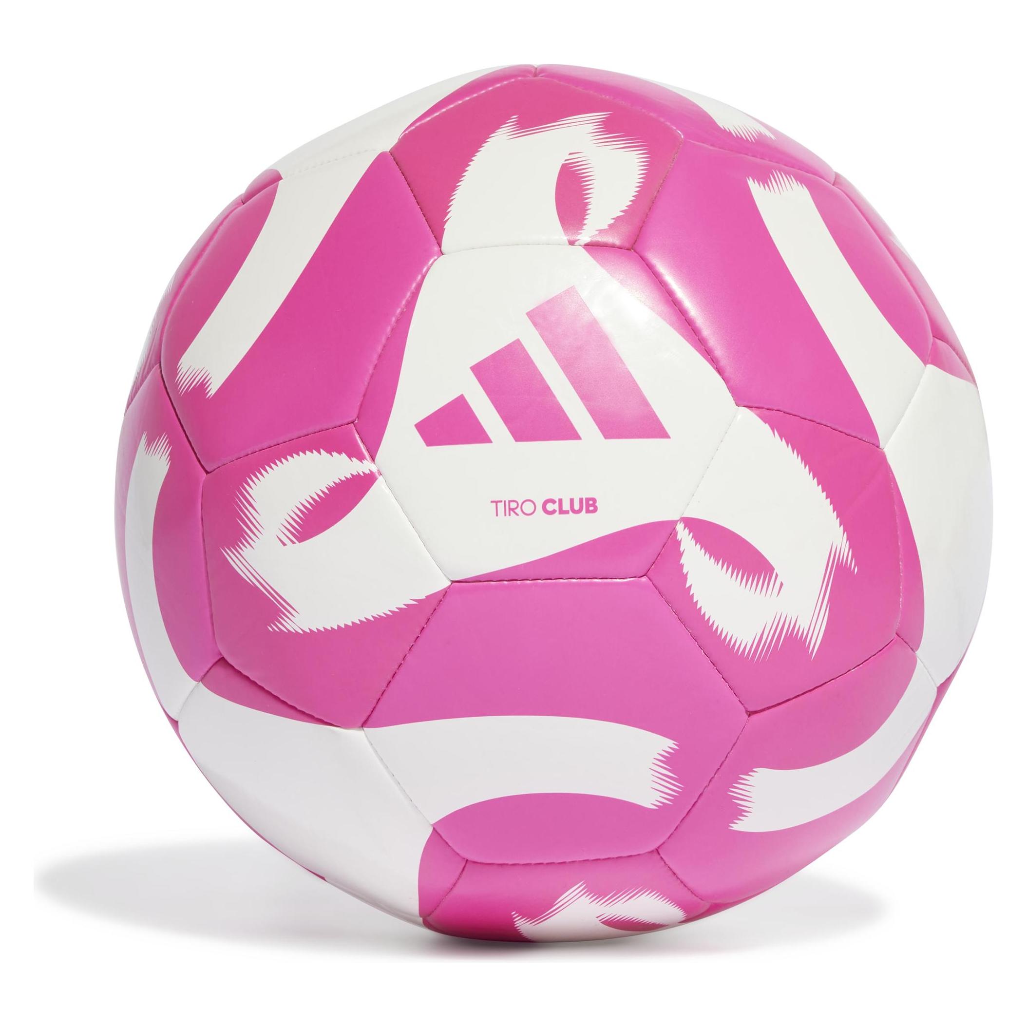 Adidas Futbolo kamuolys Tiro Club balta ir-rožinė HZ6913 (5) (5) (HZ6913)