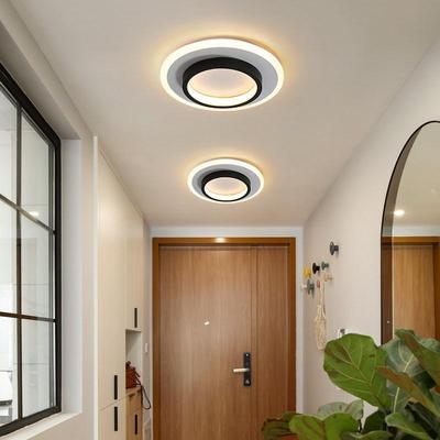 Everyday Crate 20W LED Ceiling Light With 3 Color Dimming For Aisles & Entrances Black Circular