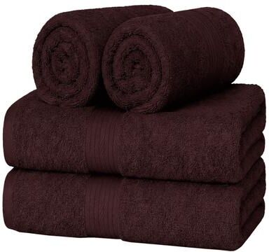 Ample Decor Plush Thick Luxurious Cotton Hand Towels 18X28 Inch - 4 Pcs