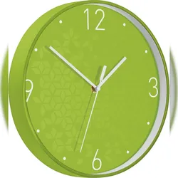 LEITZ Wanduhr Wow Kunststoff 29cm grün Packung mit 10 Stück