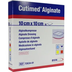 Cutimed Alginate 10x10cm Alginatkompresse 10 ST