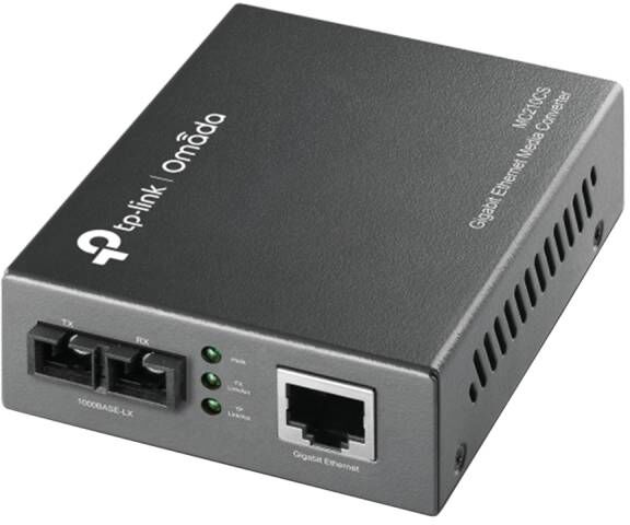 TPLINK TP-Link MC210CS Convertisseur média fibre monomode Gigabit – 15 km – standalone ou chassis