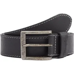 Wrangler Leder Gürtel - Basic Stitched - Loop - braun - 90cm