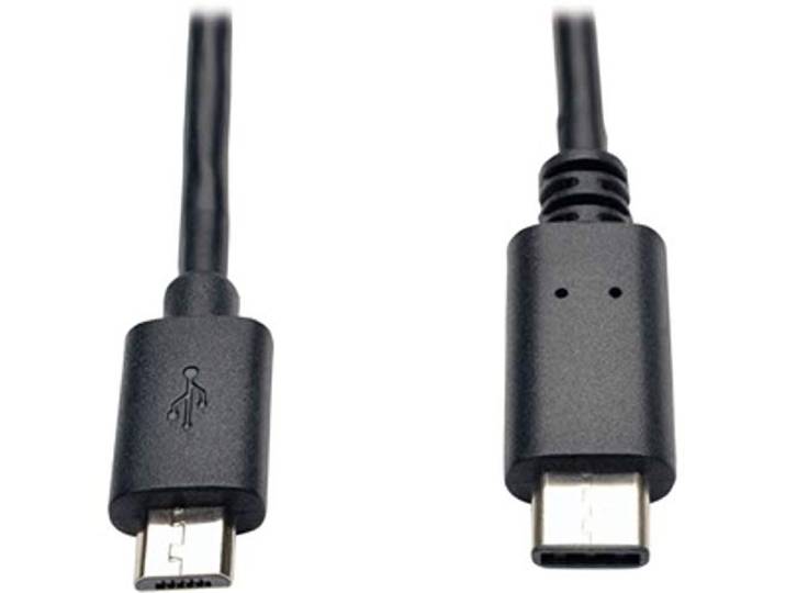 Tripp Lite U040-006-MICRO USB 2.0-kabel, USB Micro-B naar USB Type-C (USB-C), M/M, 1,83 m