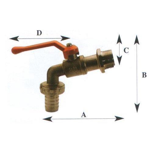 Colortap TAP WATER GARDEN ART183L 3/4IN (10-50) (Schlauchanschluss, 19.05 mm) (38686425)