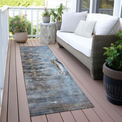 Addison Rugs Machine Washable Indoor/Outdoor Modern Canoe Chantille Rug