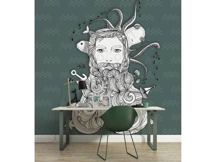 Papier peint Aquarius I 4 x 2cm Non tissé mat