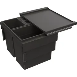 Hettich Abfallsystem Cargo Synchro, Abfalleimer, Grau