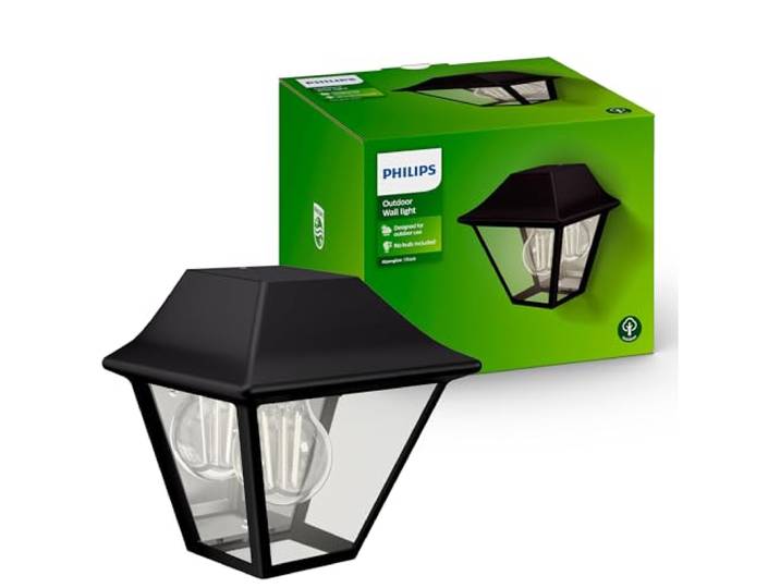 Philips Outdoor, Alpenglow Buiten Wandlamp, Zwart Aluminium