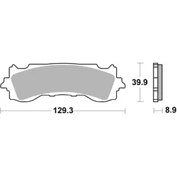 SBS, Bremsbeläge, (Sintermetall)