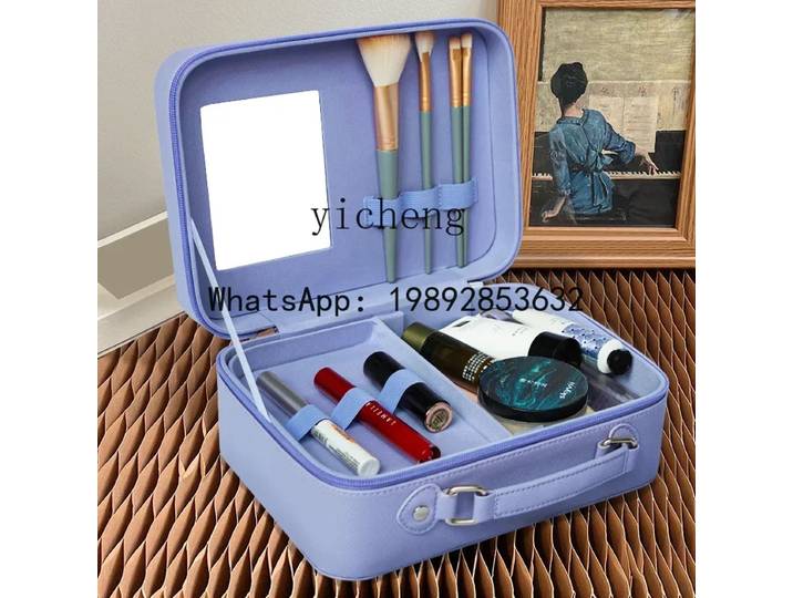 Trousse de maquillage B1 grande capacité avec miroir, multifonction, portable, style INS, tendance
