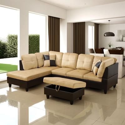 Clihome 3-Piece Couch Living Room Sofa Set, L Shape Couch Set