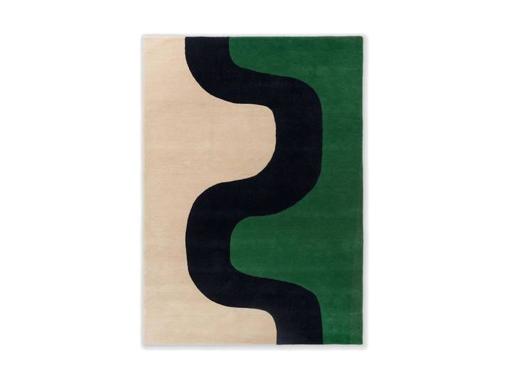 Marimekko Seirene Wollteppich Green, 170x240 cm